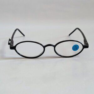 NWT Vintage 90's Plastic Oval Reading Glasses (S. Black)